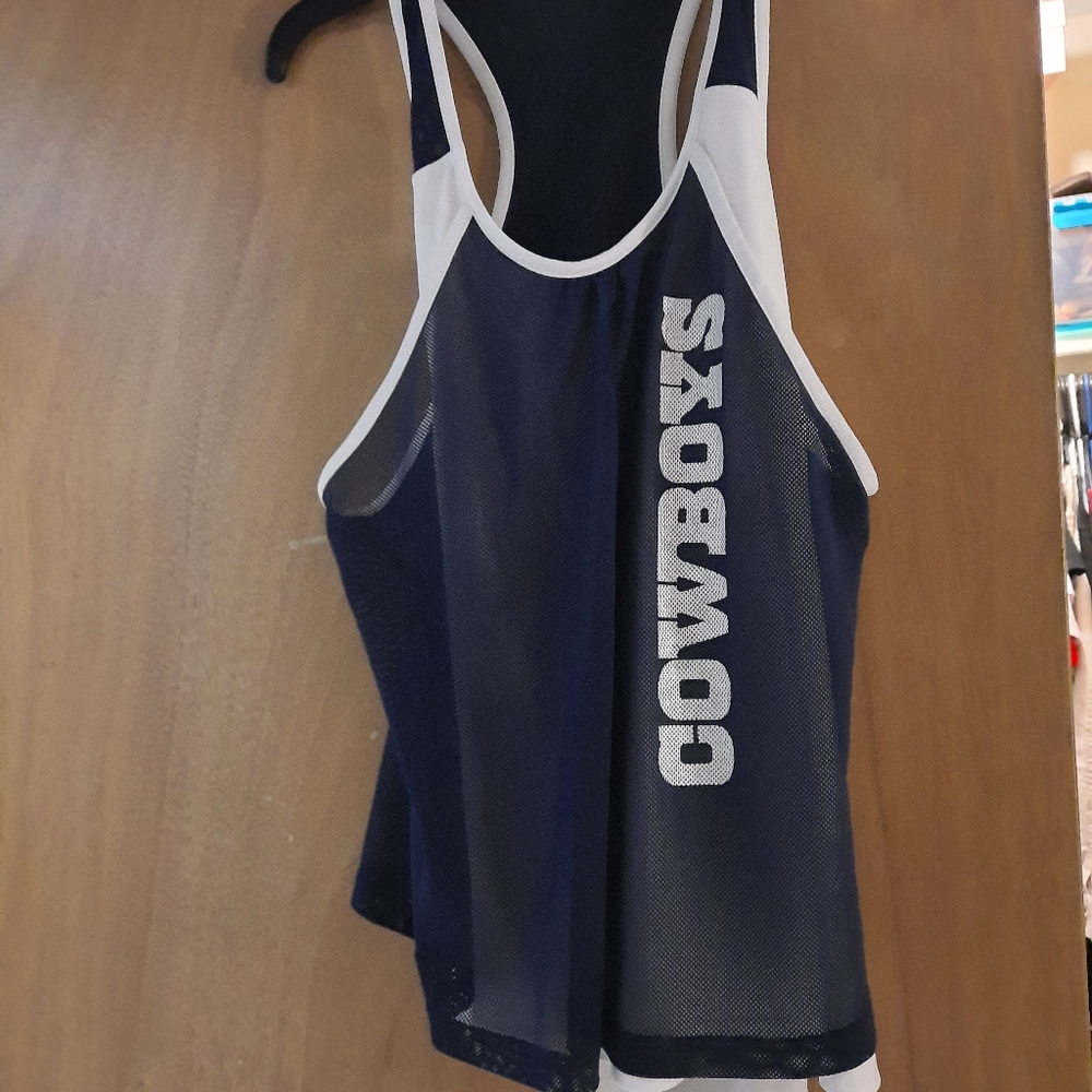 Cowboys women's tank with built in sports bra